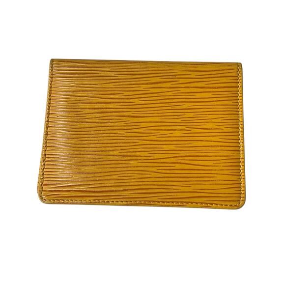 283. Louis Vuitton Yellow Epi Bifold Card Case - Picture 2 of 4
